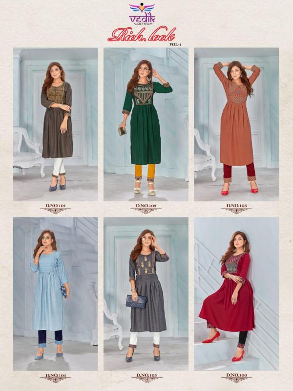 Vedik Vastram 1 rayon kurti Bottom set